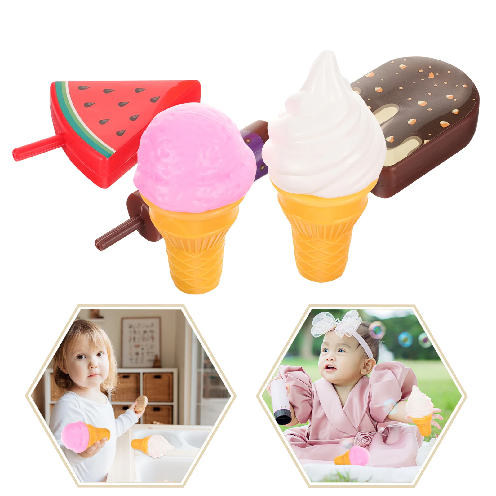 

Play House Set Food Kitchen Toys for Toddlers 1-3 Children’s Ice Cream Pretend Dessert Donut