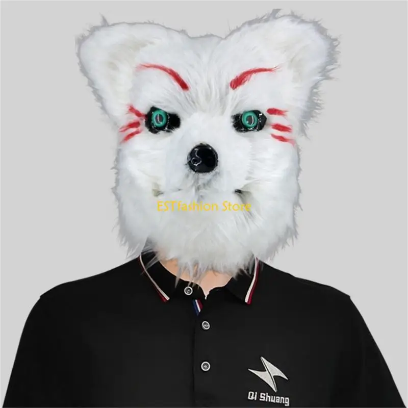 Masque loup-garou Y5GC, masque effrayant en Latex, tête complète, déguisement pour Halloween, carnaval, fête mascarade