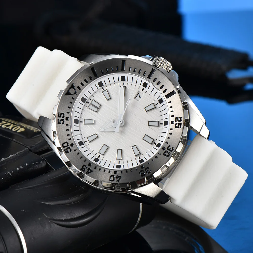 PARNSRPE NH35 44mm men's watch diving watch Bracelet 3.8 Crown sapphire crystal Calendar function Top Waterproof