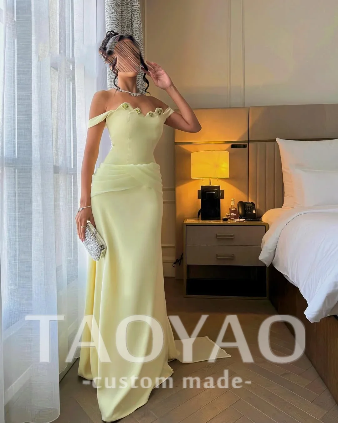 Yellow Prom Dress Off Shoulder Mermaid Sweetheart Evening Party Gown Backless Formal Occasion Cocktail Dress Customized 2025