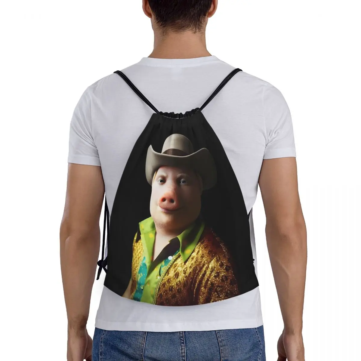 

Рюкзаки John Pork для вечеринок, повседневные портативные сумки на шнурке, спортивная сумка, сумки для книг для путешествий, школы