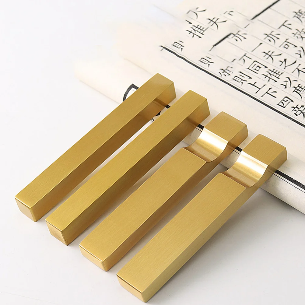 

Gift Brass Paperweight Office Bullion Kit Copper Square Calligraphy Small Paperweights