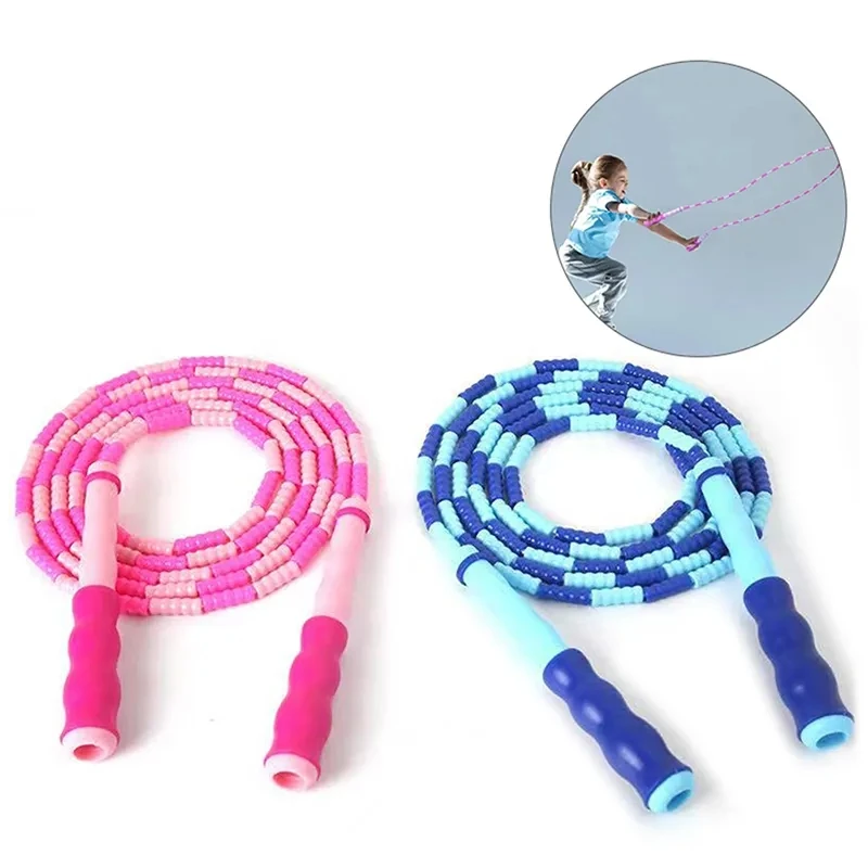 2.8m Adjustable Soft PVC Bamboo Joint Skip Rope for Children Lose Weight Sports Equipment Jumping Rope Not Easy To Knot