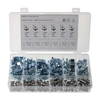220 Pieces U Shaped Clip Nuts Screws Assortment Kit Fasteners Assorted Set for Car Door Panel