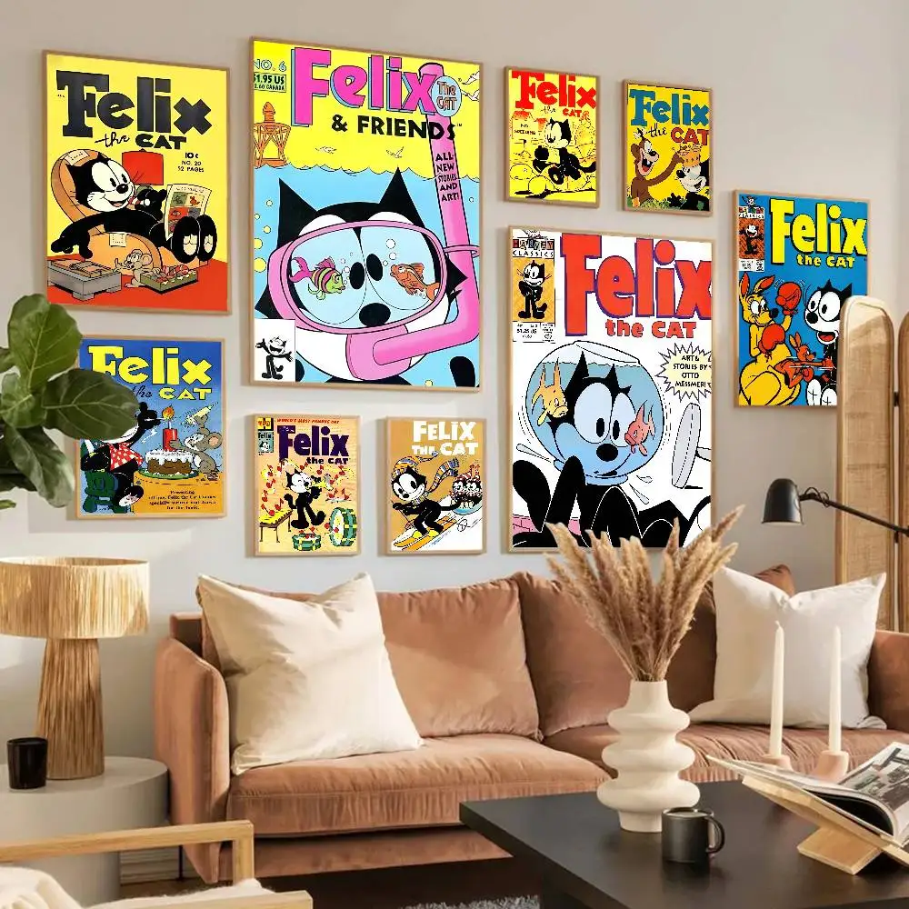 Cartoon F-Felix The C-Cats Classic Movie Posters HD Quality Poster Wall Art Painting Study Nordic Home Decor