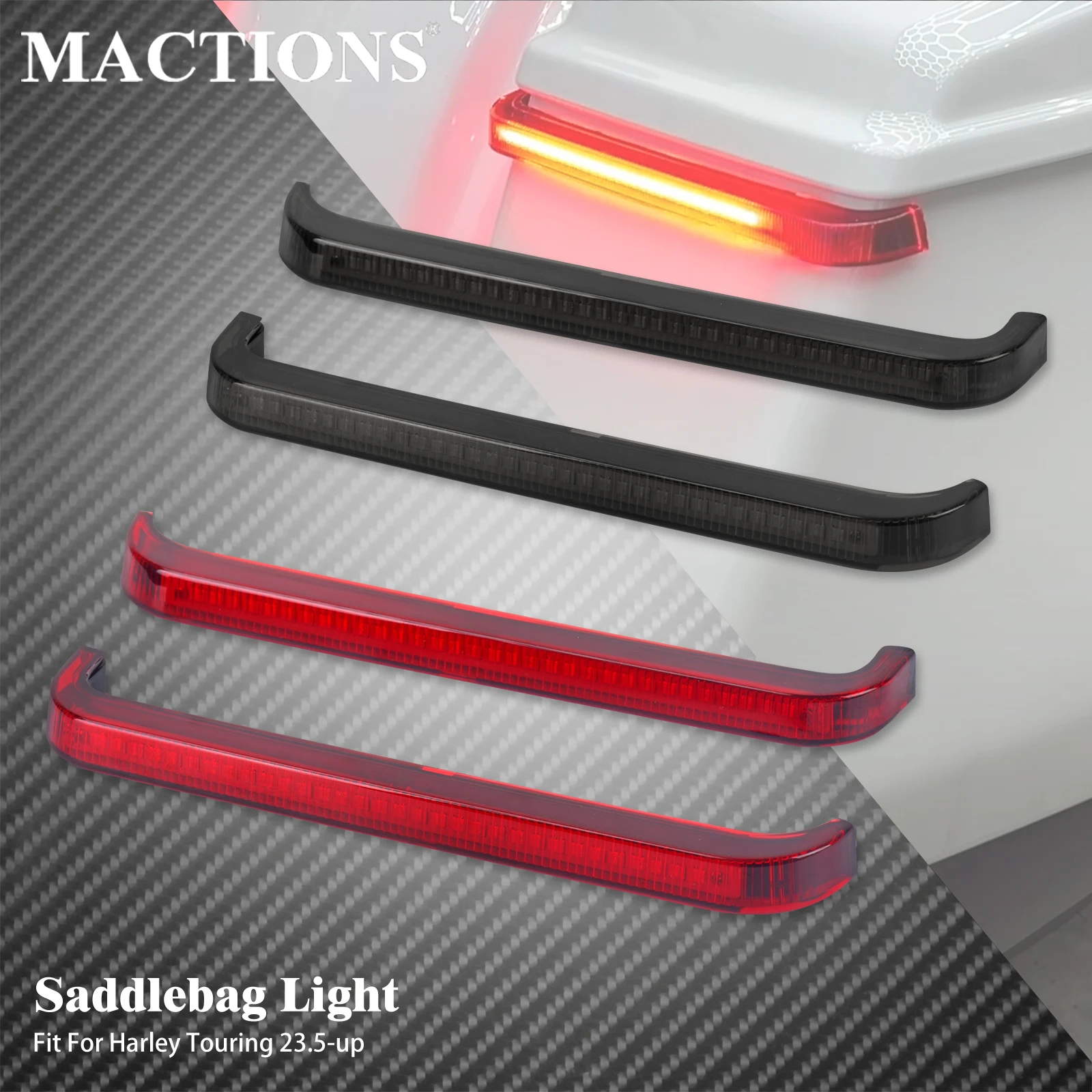 

Motorcycle LED Rear Saddlebag Turn Signal Light Rear Brake Lamp For Harley Touring Road King Street Electra Glide 2023.5-Up