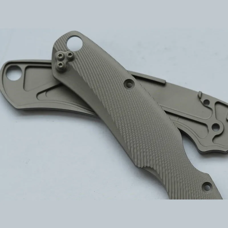 Imagem -05 - Titanium Alloy Padrão Placa Handle Spyderco C81 para Custom Made Tc21 Par