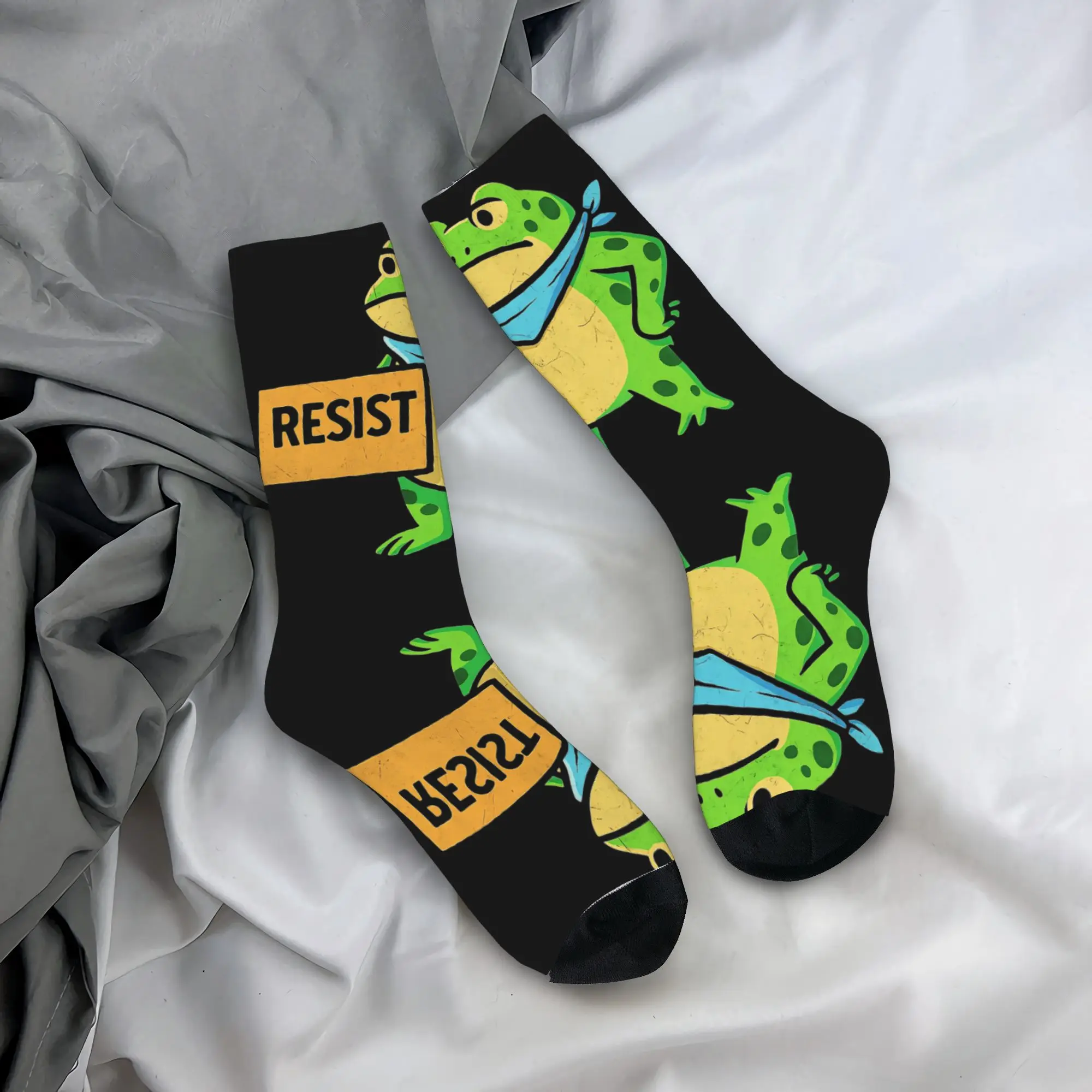 

Portland Frog Resist Stockings Design Funny Socks Spring Anti Skid Socks Men's Climbing Medium Soft Socks