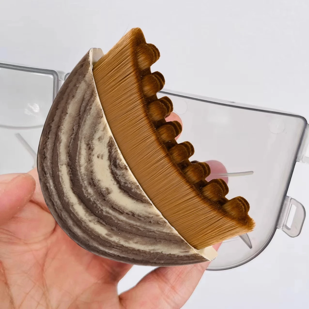 Przenośna szczotka do masażu limfatycznego twarzy dla delikatnej peelingu i konturowania, miękkie włosie, urządzenie do spa domowego, modelowanie twarzy.