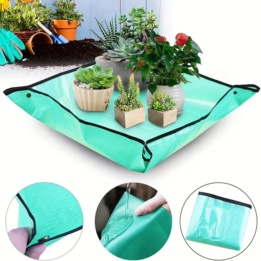 Innovative Extra-Large Waterproof Plant Repotting Mat - Foldable Portable for Indoor Succulents Easy Soil Change Watering Pad Tapis pour jardinage DIY Tapis de plantation pratique Tapis pour plantes succulentes d’intér