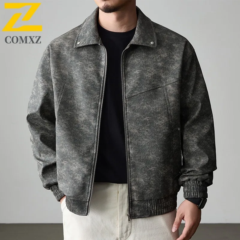 COMXZ 2025 Motorcycle Jacket Autumn Winter New Trendy Hunting Wear Resistant Coat Casual Plus Size Windproof Mens Jackets