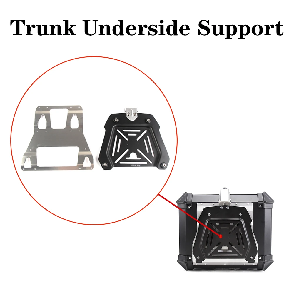 

28-100L Universal Motorcycle Tail Top Box Rear Luggage Case Base Plate Bracket Helmet Trunk Quick Release Shelf Holder