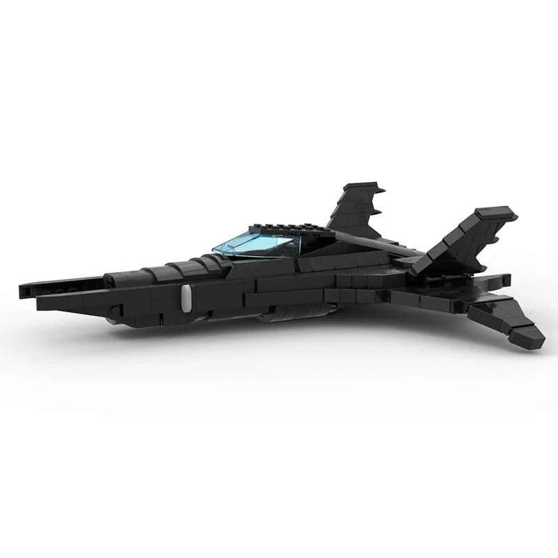 595pcs MOC Arkham Asylum Batwing Super Heroes Dark Knight Model Building Blocks Construction Kit Assembly Collector DIY Toy Gift view 4
