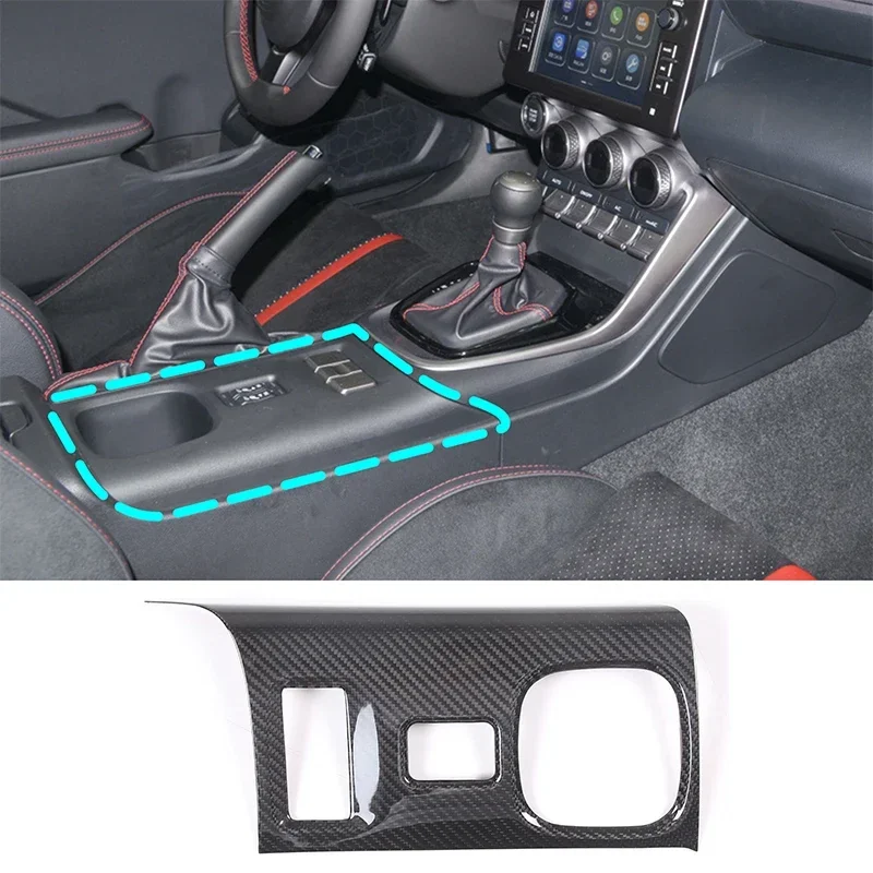 For Toyota 86 for Subaru BRZ 22-24 Real Carbon Car Seat Heating Adjustment Frame Cover Trim Car Accessories(automatic Version)