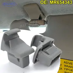 OEMASSIVE 2x Sun Visor Clip Hanger Hook Bracket MR654343 For Mitsubishi Lancer EVO X Outlander Sport ASX Sunshade Sunvisor Clips