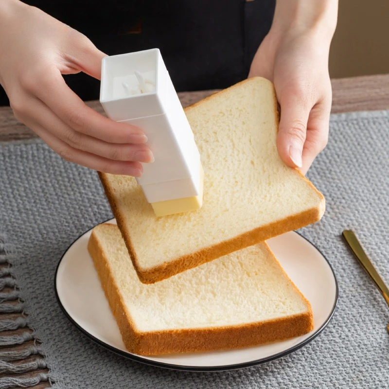PP Butter Storage Container Rotating Bottom Anti Adhesion Spreading Tool Handy Daily Kitchen Accessory for Quick Breakfast