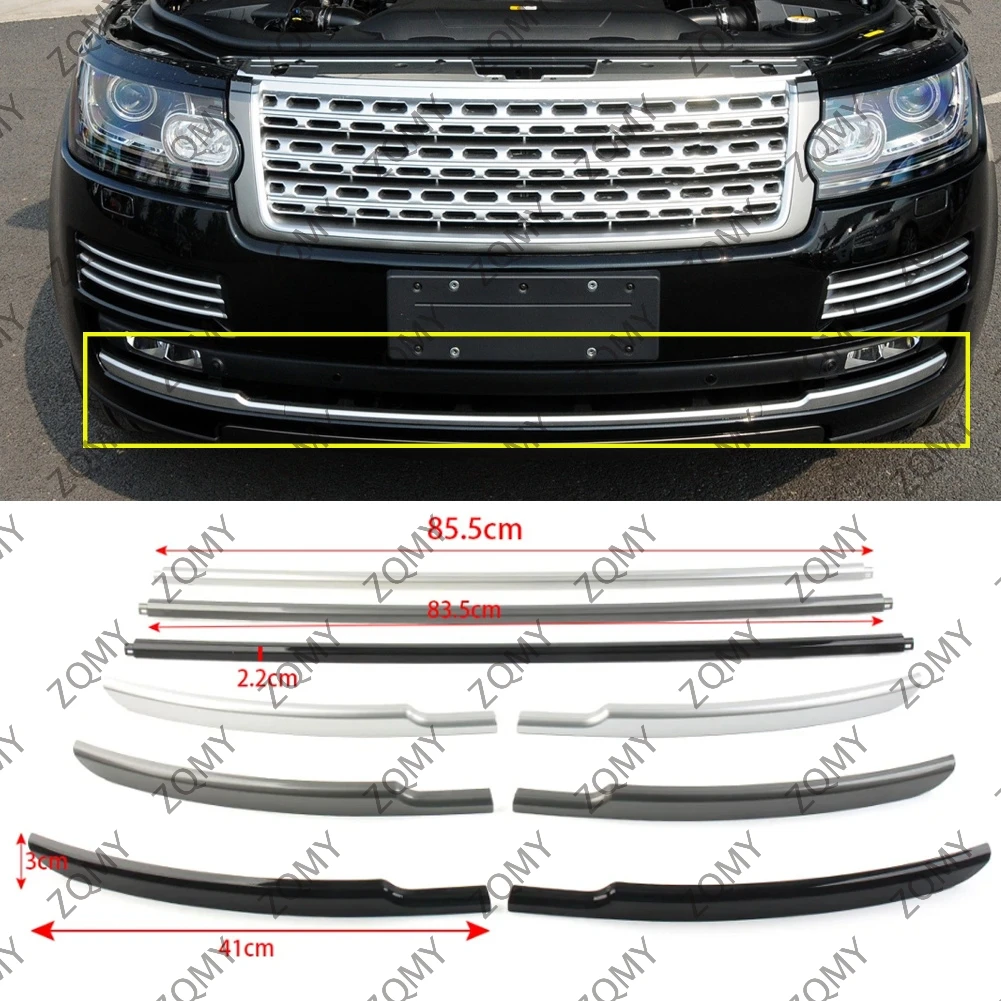 

3x Car Front Bumper Lower Insert Decoration Trim For Land Rover Range Rover/Vogue 2013 2014 2015 2016 2017 LR038735 LR057638