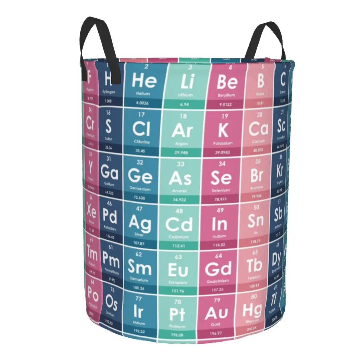 Custom Elements Of The Periodic Table Laundry Basket Collapsible Education Student Clothing Hamper Toys Organizer Storage Bins