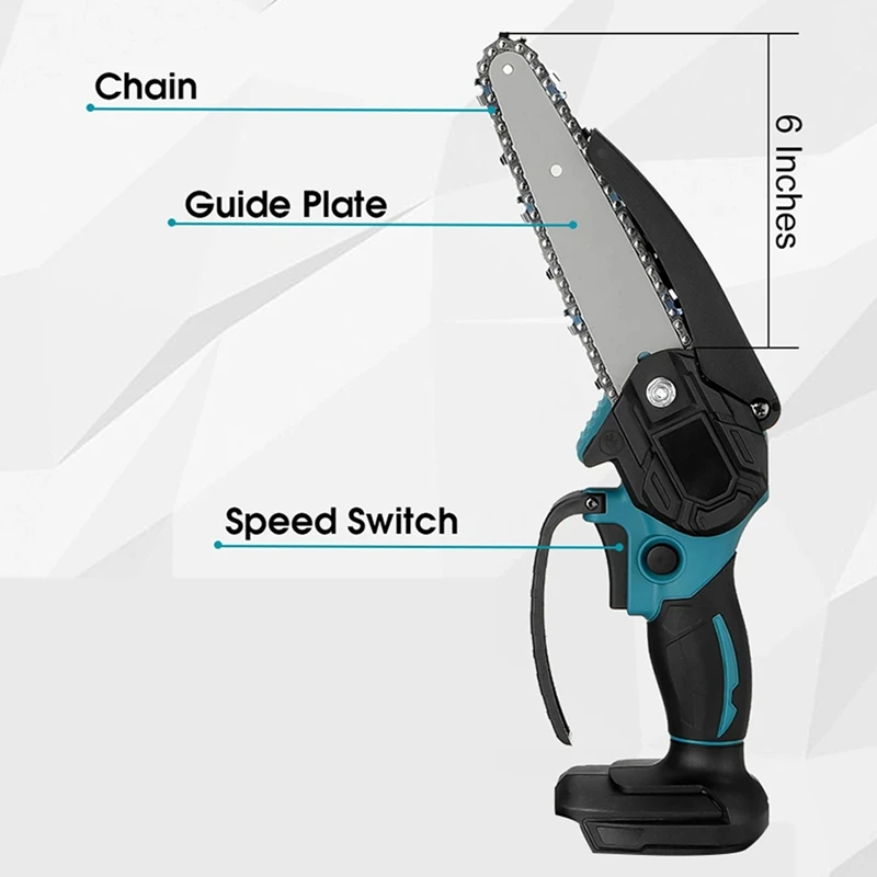 4Inch Brushless Chainsaw  Cordless Electric Chain Saw Handheld Pruning Shears Garden Cutting Toos  For  18V Battery