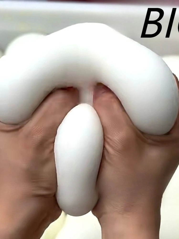 Großer Quetschbarer Brot-Stressball Fidget-Spielzeug Weicher Brötchen-Quetschball Stressabbau Langsam Aufsteigendes Sensorisches Spielzeug für Erwachsene Entspannende Geschenke