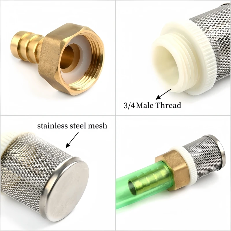 3/4 1 Cal 8-32mm filtr węża filtr siatka ze stali nierdzewnej myjnia samochodowa nawadnianie ogrodu filtr mosiężny filtr rozpylacz pompa filtrująca