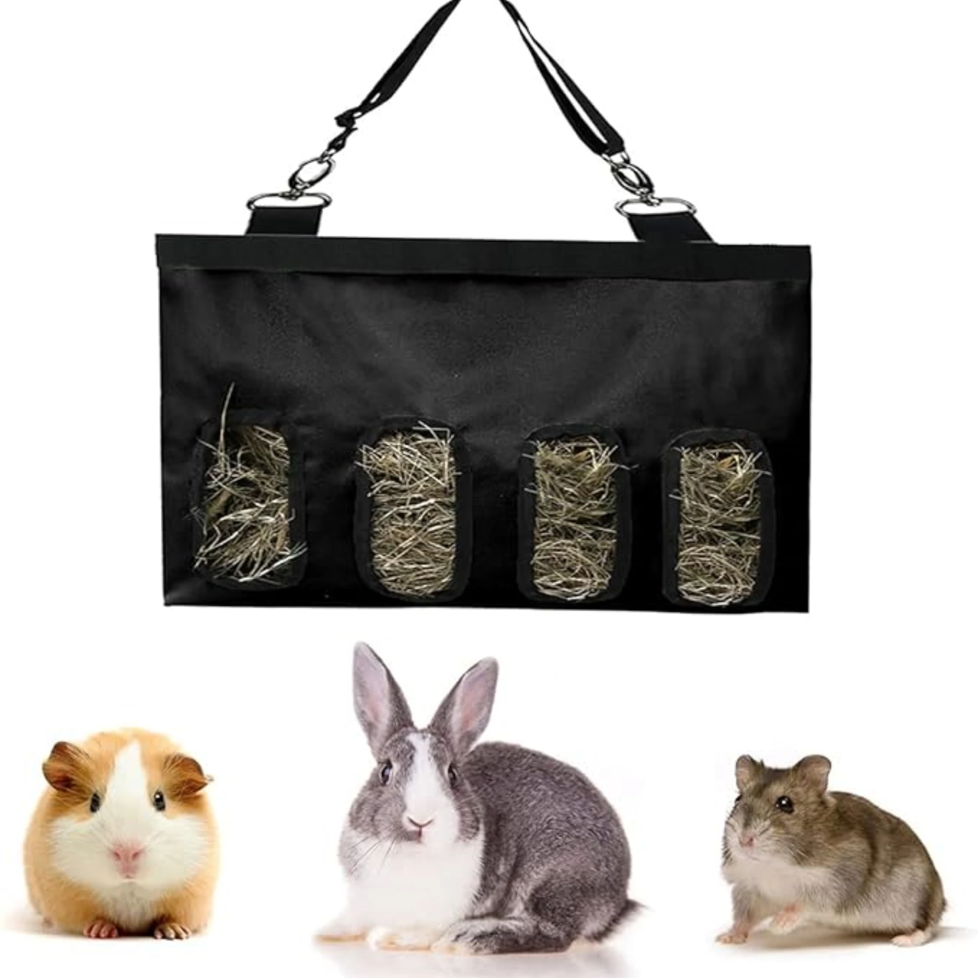 Rabbit Hay Feeder Bag, Guinea Pig Hay Feeder Storage, Rabbit Hay Bag, Hay Bag Hanging Feeder for Rabbit Guinea Pig