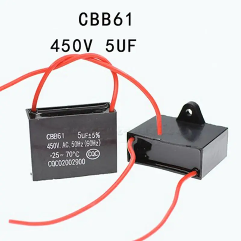 1pcs 450V 5uF 5mF CBB61 Motor Start Run Fan Capacitor