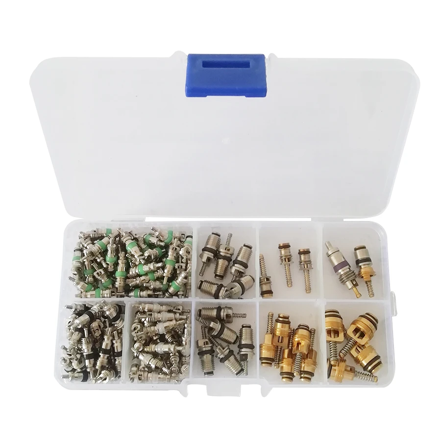 

134 Pcs Car Air Conditioning A/C Valve Core R134A Replacement Assortment Kit