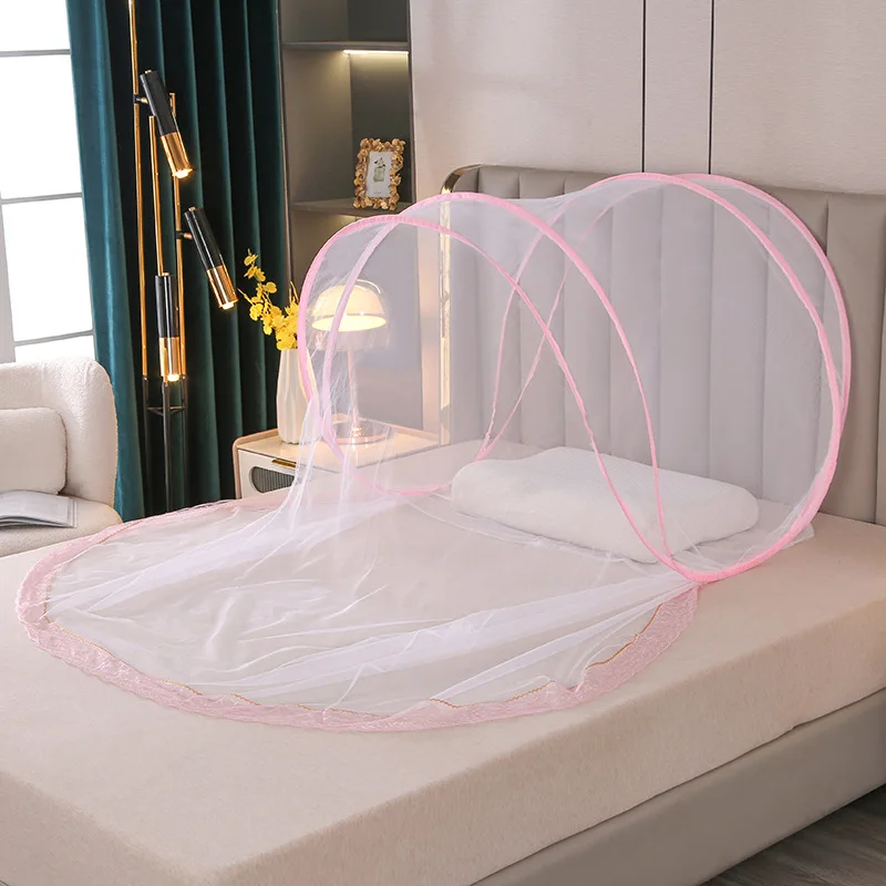 No Install Anti-mosquito Head Cover Home Encrypted Mesh Small Mosquito Net Business Travel Foldable Portable Yurt Mosquito Net