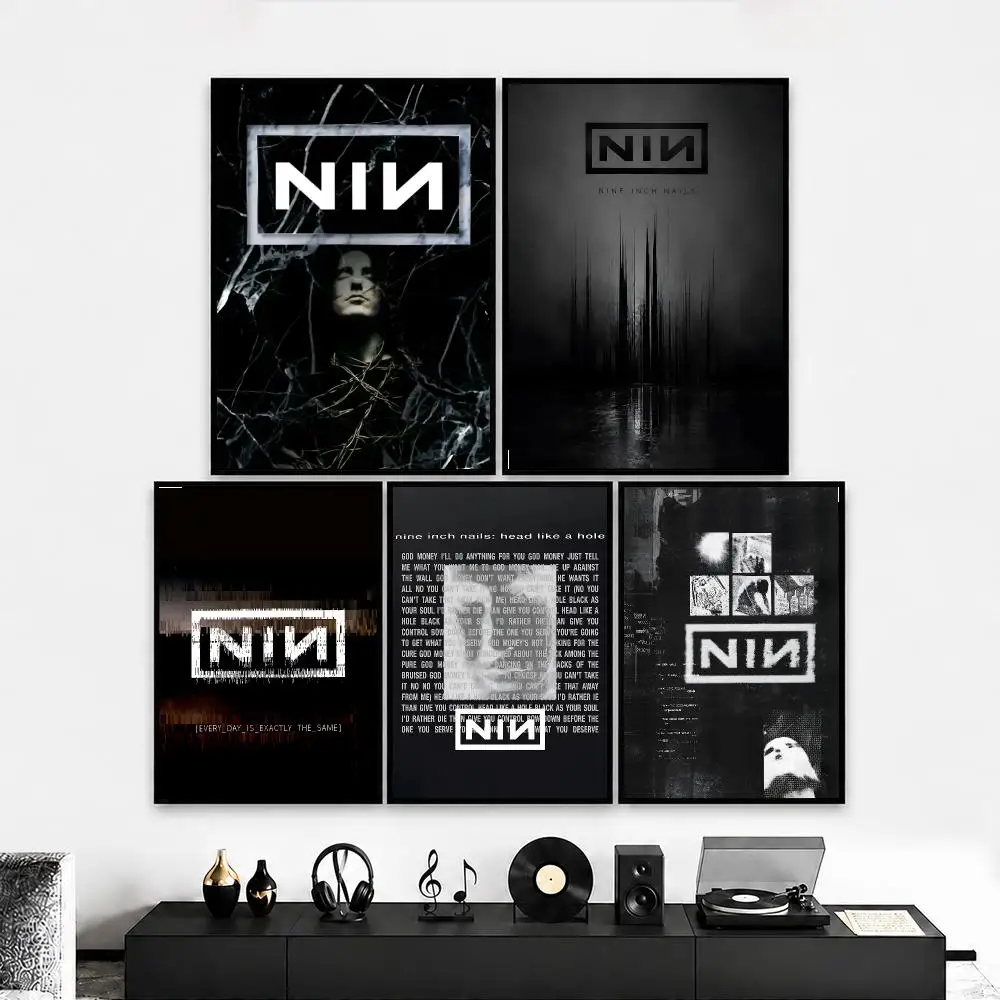 N-Nine Inch N-Nails Poster HD Poster Wall Art for Bedroom Living Room Office Bar Home Decor Aesthetic Print
