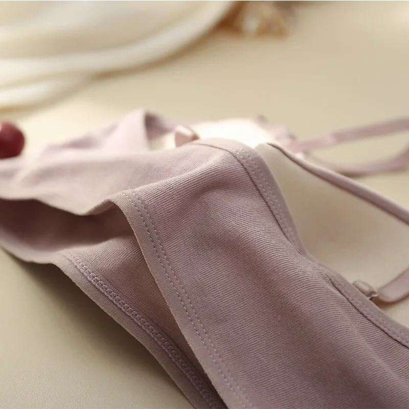 Spring Summer Pure Cotton Chest Pad Bottoming Camisole Bra Beautiful Back Wrap Chest Tube Top Underwear Women Lingerie