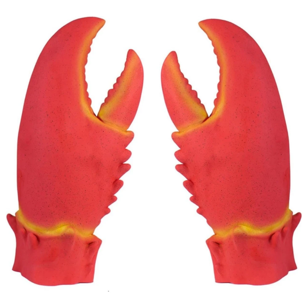 مضحك جراد البحر كراب مخالب قفازات الأيدي سلاح الدعائم هالوين زي اكسسوارات فنجر الدعائم الحيوان تأثيري لعبة حفلة الدعائم