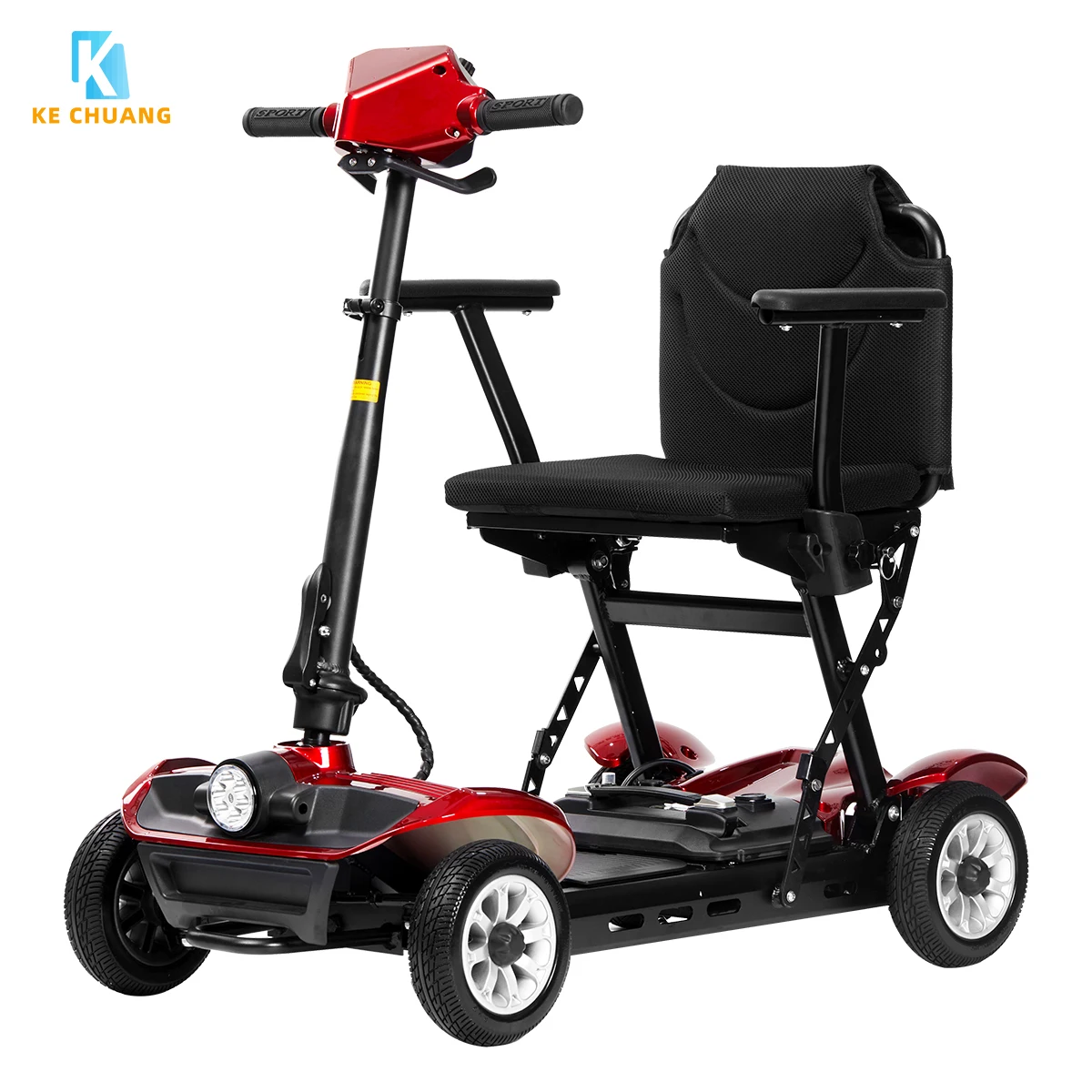 2025 رائجة البيع الكهربائية على الطرق الوعرة خفيفة الوزن 18 كجم قابلة للطي المحمولة 4 عجلة سكوتر التنقل الكهربائي لكبار السن