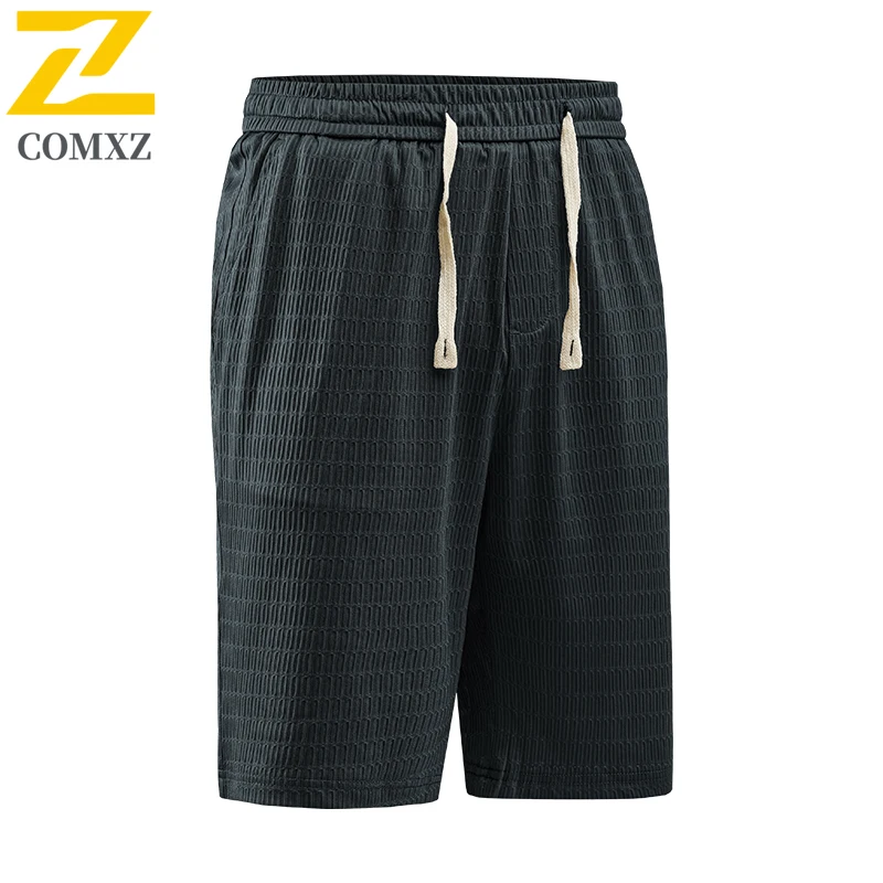 Men Shorts 2025 Summer New Ice Feeling Jacquard Design Comfortable Breathable Home Shorts Business Travel High Elasticity Shorts