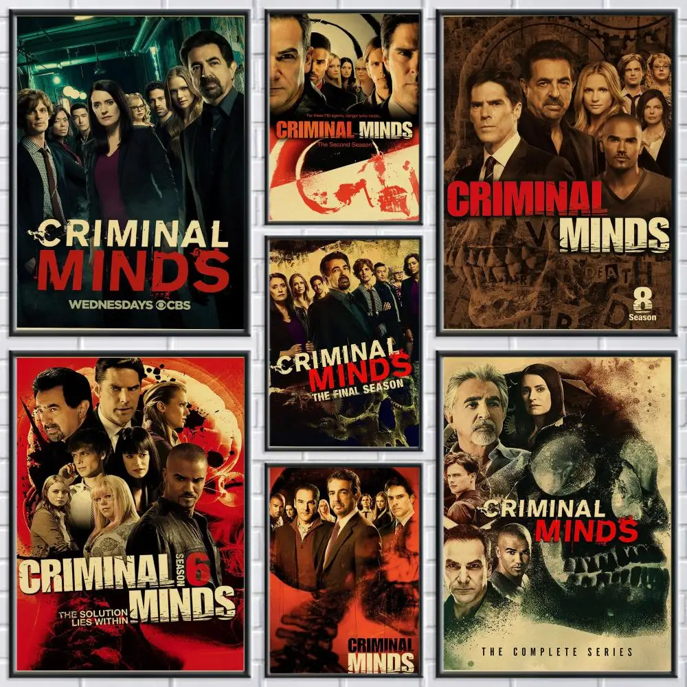 Movie C-Criminal M-Minds Painting Calligraphy Frameless Canvas Poster Anti-wrinkle Wall Art Perfect for Room Home Decor