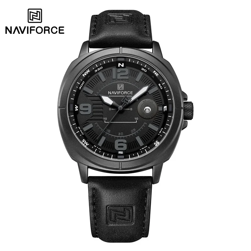 Men's Casual Quartz Watch, Waterproof Leather Strap