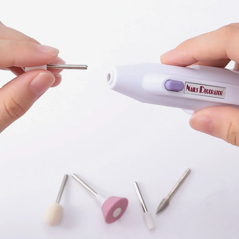 1Set Powered Electric Nail Grinding Tool Portable Manicure Polisher Nail Art Trimmer Compact Durable Portable