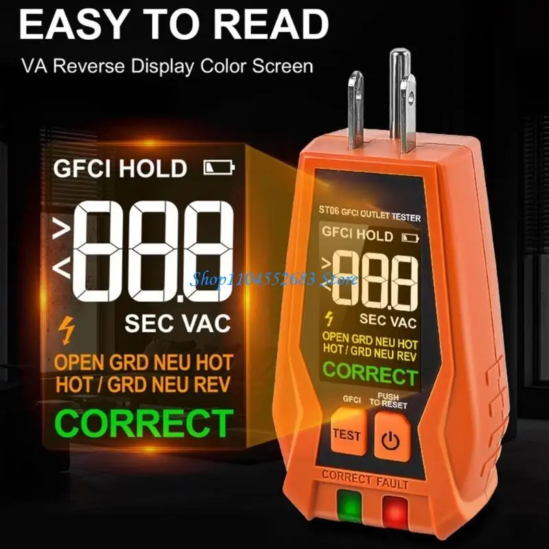 

Y6GD GFCI Outlet Tester Electrical Outlet Receptacles Sockets Tester Power Sockets Electric Circuit Detectors