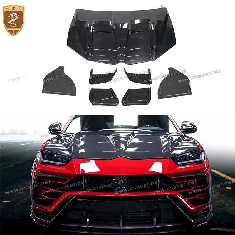 

Real Carbon Fiber Car Engine Hood Cover Panel Guard Plate Protector For Lamborghini URUS T Style Bonnet Hood Replacement Parts