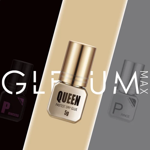 GLESUM-pegamento para extensión de pestañas de secado rápido, sin látex, Reina, princesa, Príncipe, uso profesional en salón, solo para artista, larga retención