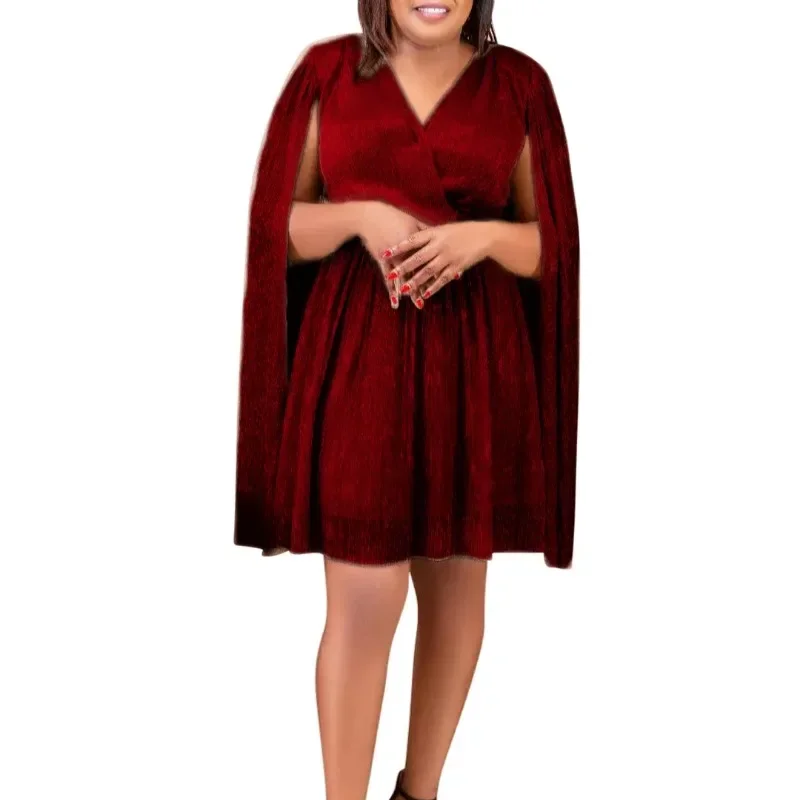 African Dresses For Women Elegant 2025 Spring Summer Dashiki Midi Dress Ladies Traditional African Clothing Fairy Dreaes