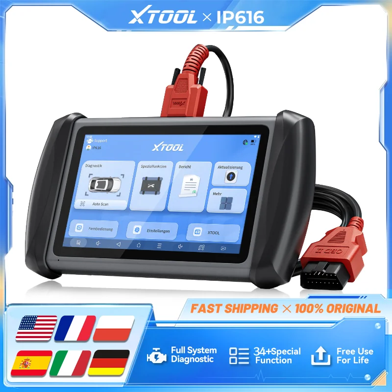 أداة تشخيص السيارة XTOOL Inplus IP616 V2.0 ماسح ضوئي للسيارات IMMO مفتاح مبرمج مع 34+ إعادة تعيين يمكن تحديث مجاني مدى الحياة