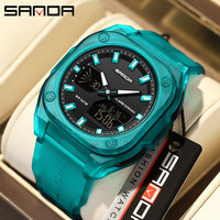 SANDA 6268 Sports Electronic Watch Men Multifunction Outdoor Students Wristwatch Alarm Clock Waterproof Luminous Digital Watches