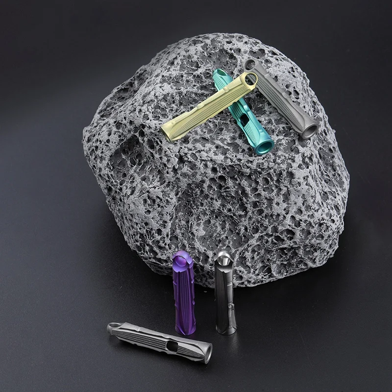 New-Titanium Alloy Single Tube Whistle Practical Portable Elegant Outdoor Tool Pendant Key Ring Accessories