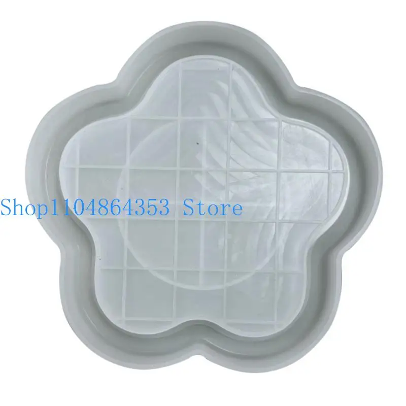 

652F Silicone Jewelry Tray Mold Flower Coasters Resin Mold Silicone Tray Mold for DIY Jewelry Storage Box Home Decorations