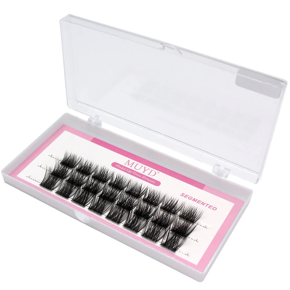 Natural soft fluffy false eyelashes DIY personal eyelash extensions natural segmented eyelashes mink hair