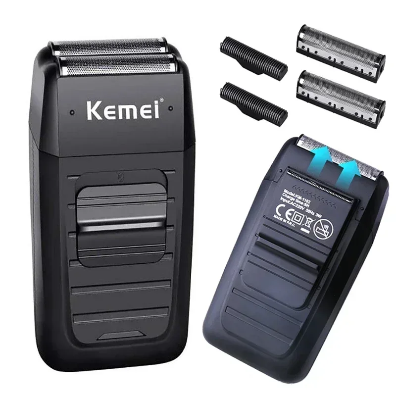 

Kemei Professional Electric Razor for Men Face Care Multifunction KM-1102 Hair Shaver Net Reciprocating Twin-Wire Razor Power