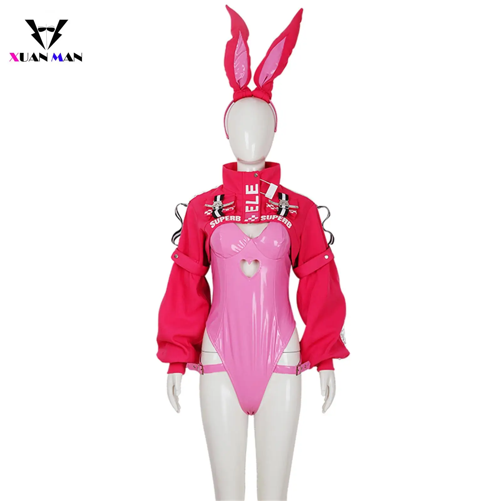 

The Goddess Victory Elegg Cosplay Costume Sexy Bodysuit with Coat Full Set for Women Girl Halloween Stage Carnival Outfit