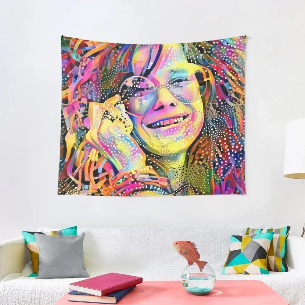 Janice Joplin Tapestry Wall Decor Hanging Funny Room Decor For Girls Kawaii Room Decor Tapestry