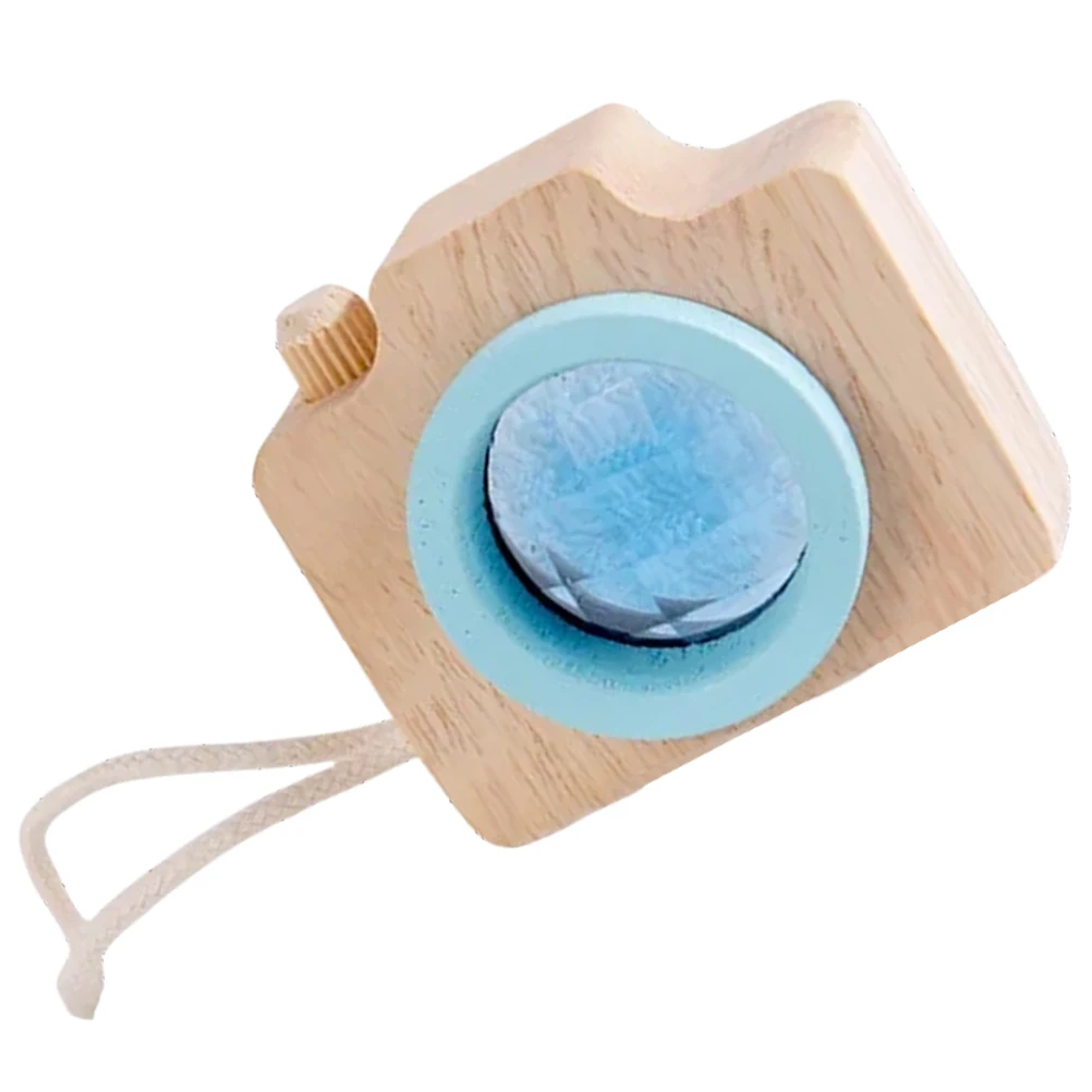 

Wood Kaleidoscope Kids Camera Shaped Toys Vintage Playthings Educational Party Favors Small Size Light Weight Colorful Details